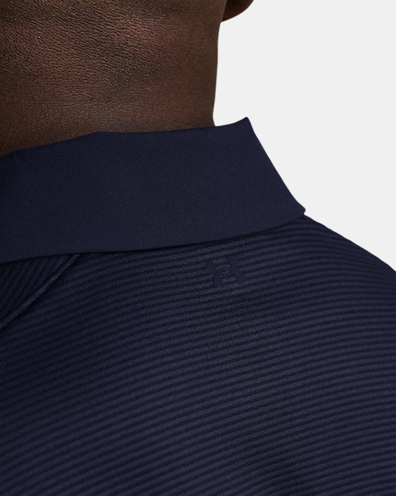 Men's UA Tour Tips Jacquard Polo in Blue image number 3
